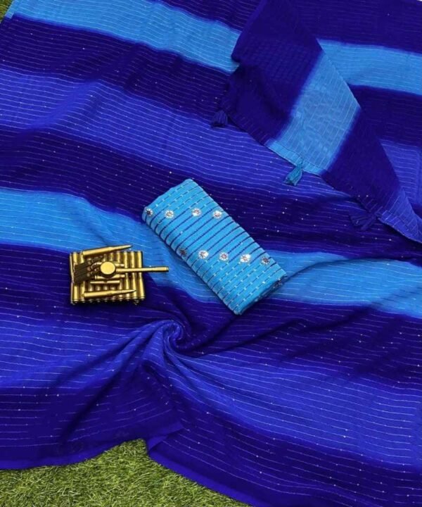 Trendy Georgette Sequence Saree DS10