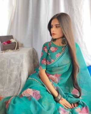 GS3 Indian Pure Georgette Saree with Blouse Piece GS02