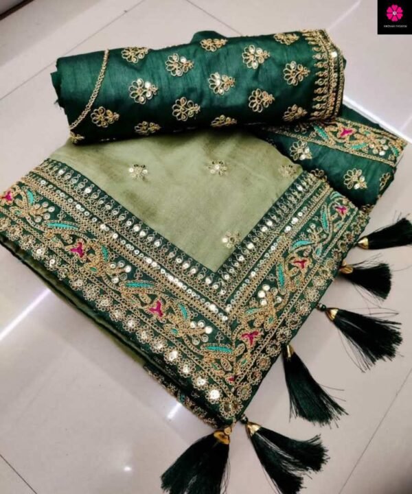 a84bbcc7-35d4-4b80-a78e-838c431440e0 Designer Mushroom Georgette Saree with Coding Embroidery MG02