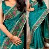 Ruhani (2) Designer Ruhani Silk Saree With Kashmiri thread works RS102