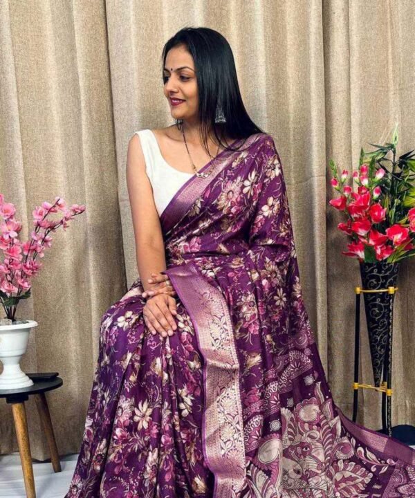 Dola Silk Saree With Jacquard Border DJ03