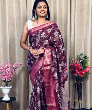 Dola Silk Saree With Jacquard Border DJ03