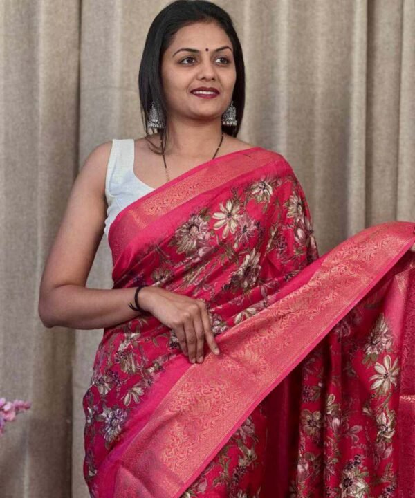 Dola Silk Saree With Jacquard Border DJ04