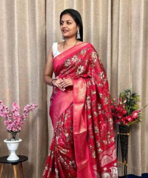 Dola Silk Saree With Jacquard Border DJ04