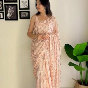 Georgette Saree With Sequence Work GS23