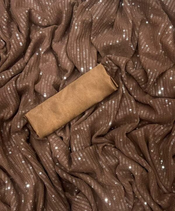 GS31 (3) Heavy Georgette Sequins Embroidery Work Saree GS31