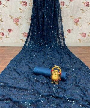 Georgette Saree With Sequence Work GS45