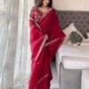 JM (1) Pure crystal silk Jimmy Choo sarees with sequence & zari embroidered JM11