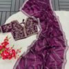 Pure crystal silk Jimmy Choo sarees with sequence & zari embroidered JM14