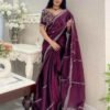 Pure crystal silk Jimmy Choo sarees with sequence & zari embroidered JM14