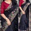 Designer Visca Slub Silk Saree With Cut Work VS05