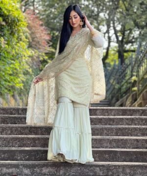 New Designer Party Wear Look Top Palazzo and Dupatta FG05