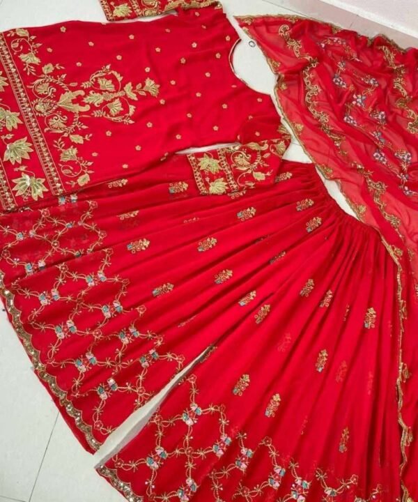 New Designer Party Wear Look Top Palazzo and Dupatta FG06