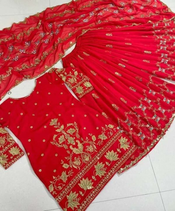 New Designer Party Wear Look Top Palazzo and Dupatta FG06