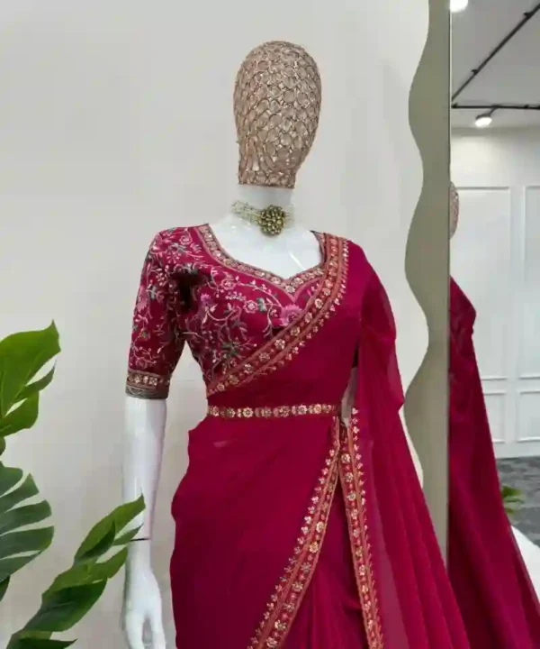 Jimmy Choo Mono Bangalore Saree with Thread & Sequence work JB51