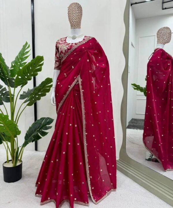 Jimmy Choo Mono Bangalore Saree with Thread & Sequence work JB51