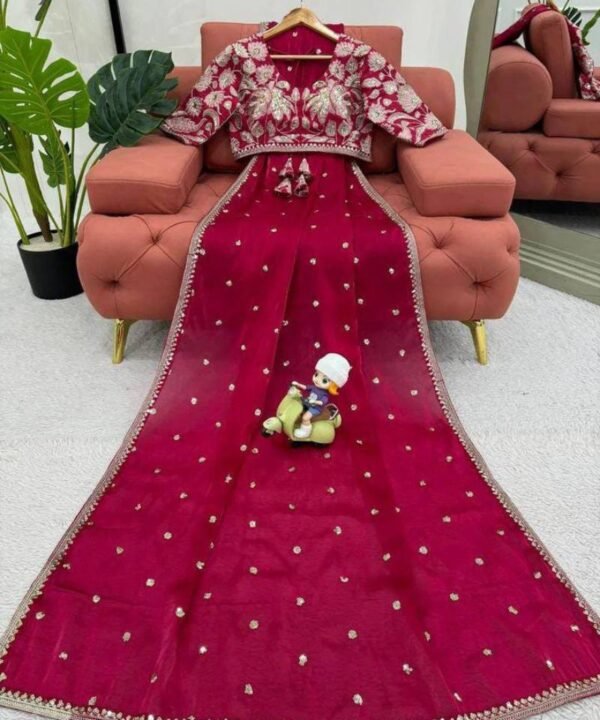 Jimmy Choo Mono Bangalore Saree with Thread & Sequence work JB51