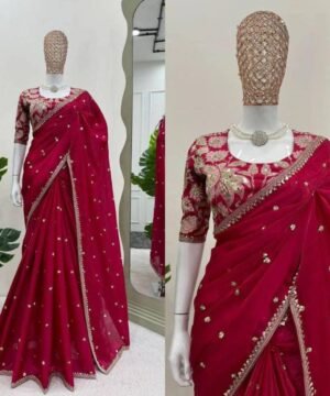Jimmy Choo Mono Bangalore Saree with Thread & Sequence work JB51