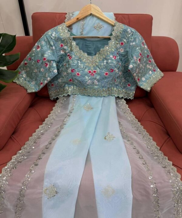 JB55 (1) Tibby Mono Bangalore Silk Saree with Thread & Sequence work JB55