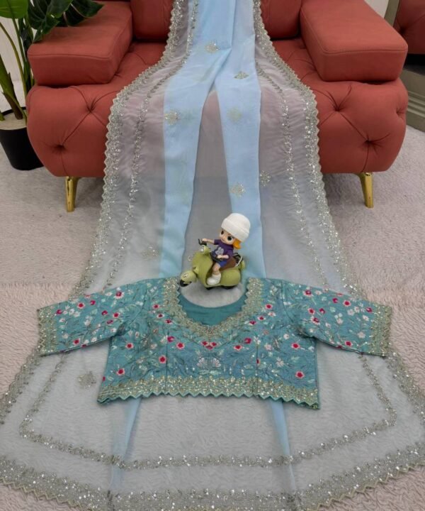 JB55 (4) Tibby Mono Bangalore Silk Saree with Thread & Sequence work JB55