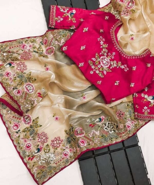 Jimmy Choo Mono Bangalore Saree with Thread & Sequence work JM79