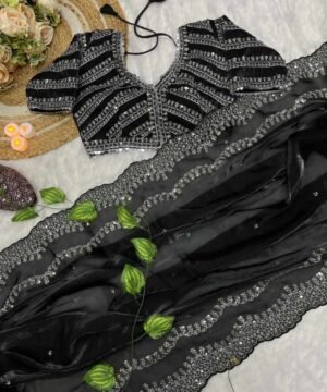 JS31 (1) Pure soft jimmy choo silk saree with amazing embroidery JS31