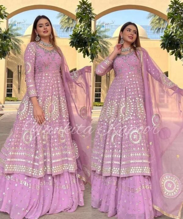 Designer Georgette Lehenga with sequence work DL02