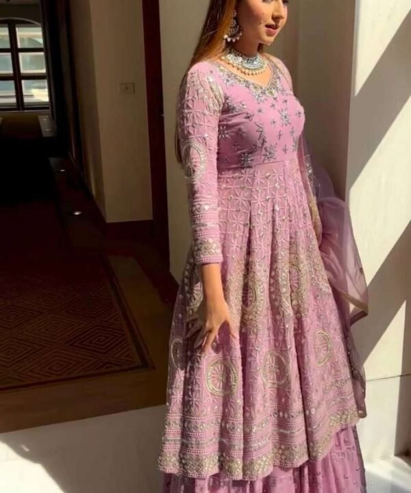 Designer Georgette Lehenga with sequence work DL02