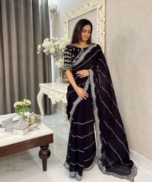 Pure soft Jimmy Choo silk saree with Sequence work JS43