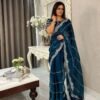 JM42 Pure soft Jimmy Choo silk saree with Sequence work JS42