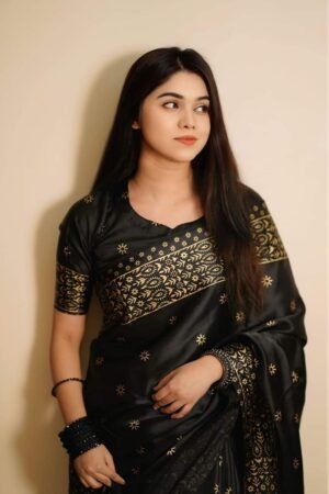 Half Silk Saree with Blouse Piece DP03