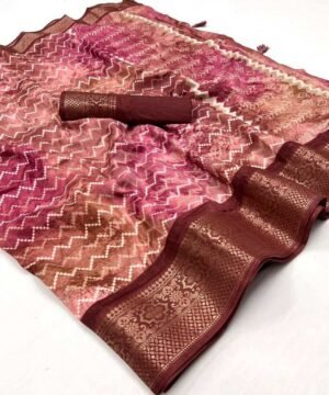  Chiffon digital print with sequence work Saree CDS02