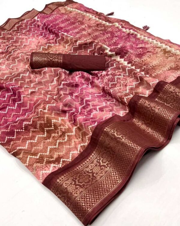  Chiffon digital print with sequence work Saree CDS02