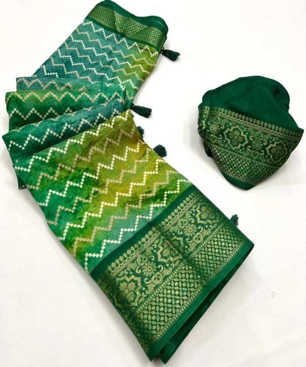  Chiffon digital print with sequence work Saree CDS03