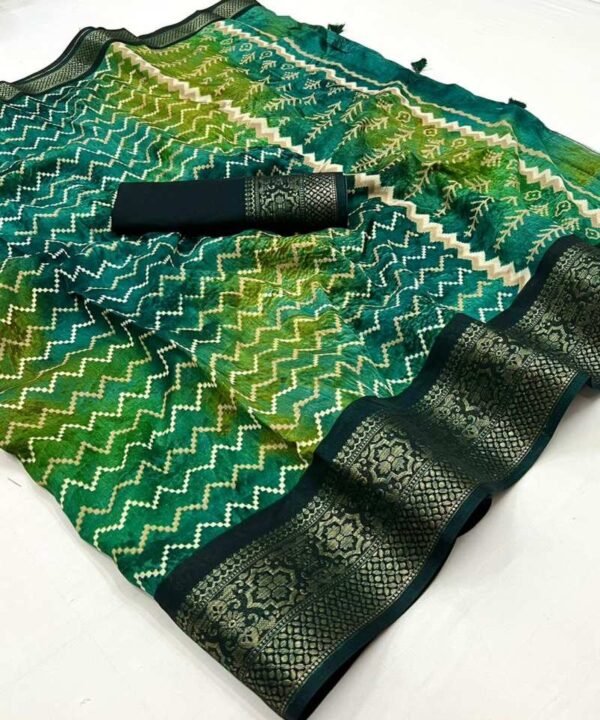  Chiffon digital print with sequence work Saree CDS03