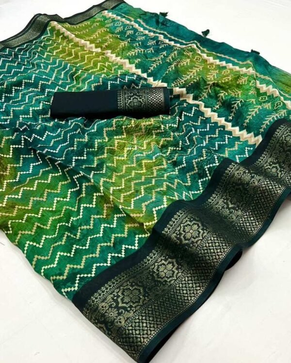  Chiffon digital print with sequence work Saree CDS03