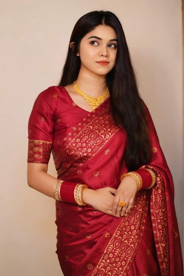 Half Silk Saree with Blouse Piece DP05