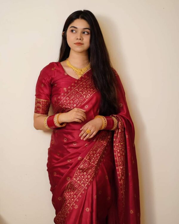 Half Silk Saree with Blouse Piece DP05