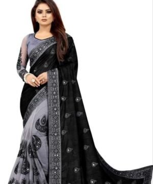 Georgette  Embroidery Saree G123
