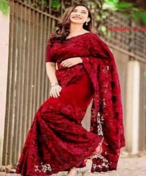 Georgette Embroidery Work Saree GS106