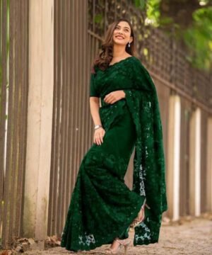 Georgette Embroidery Work Saree GS107