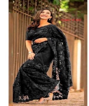 Georgette Embroidery Work Saree GS108