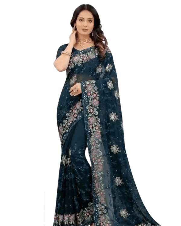 Georgette Embroidery Work Saree GS110