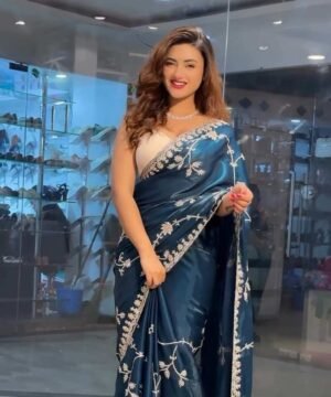 Chinigura Georgette Sequences Embroidery Saree G112