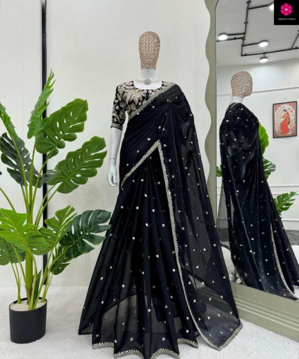 Jimmy Choo Mono Bangalore Saree with Thread & Sequence work JB52b