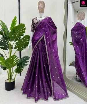 Jimmy Choo Mono Bangalore Saree with Thread & Sequence work JB52