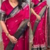 Vibrant new look Pure Delta moss Saree DM111