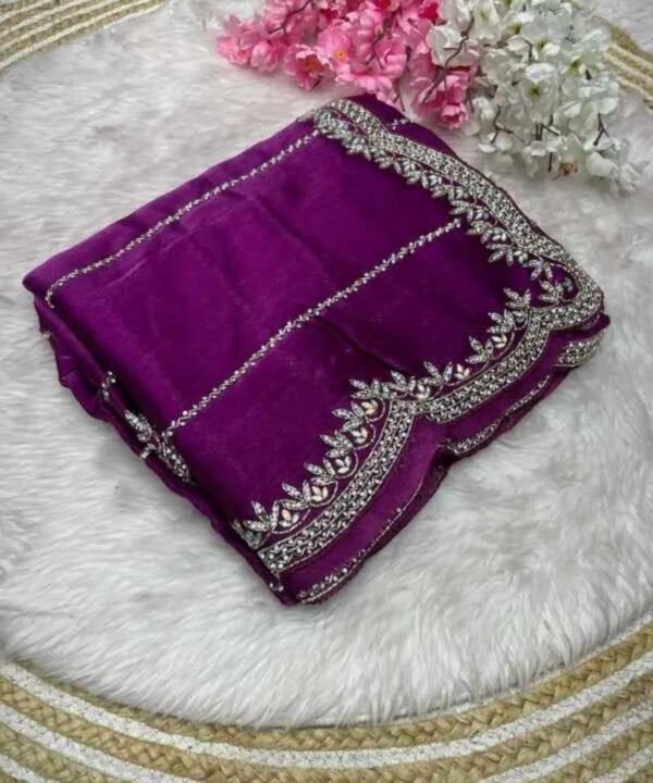 Jimmy Choo Mono Bangalore Saree with Thread & Stone work JB83