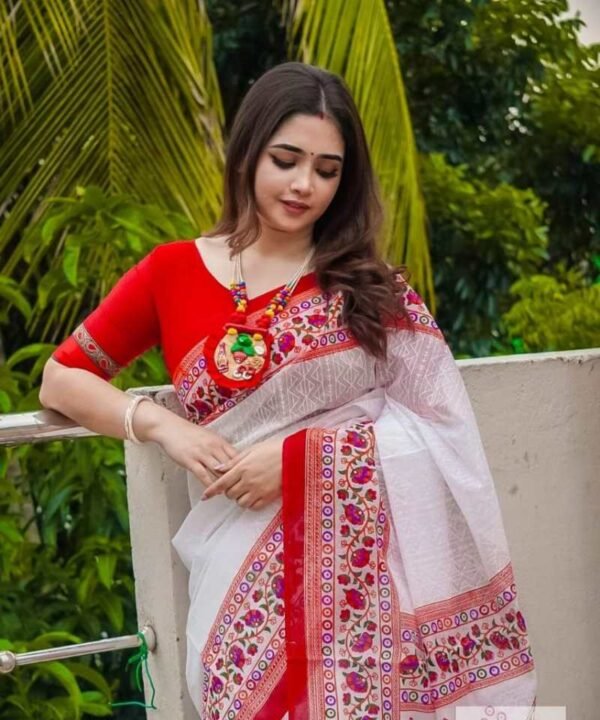 Half Silk Saree with Blouse Piece HF03