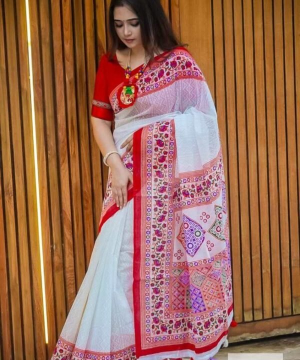 Half Silk Saree with Blouse Piece HF03